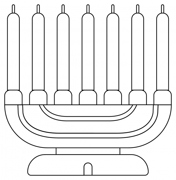 Kwanzaa Kinara coloring page image