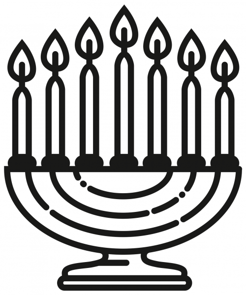 Kwanzaa Kinara coloring page image