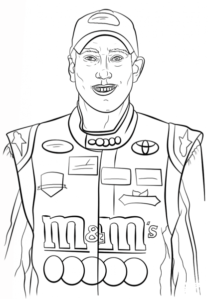 Kyle Busch coloring page image