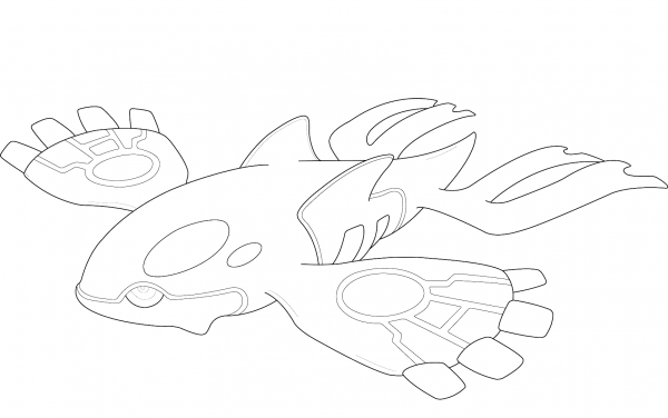 Kyogre Pokemon coloring page image