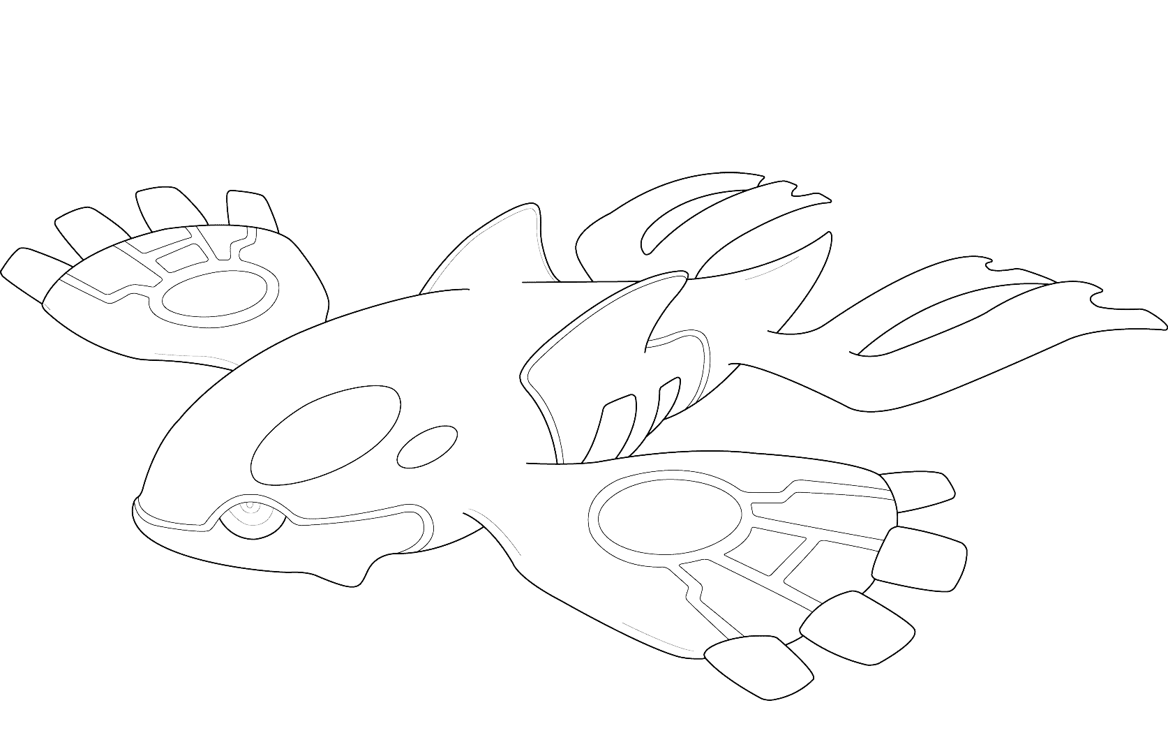 Kyogre Pokemon coloring page - ColouringPages