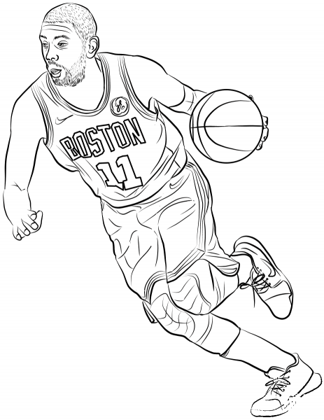 Kyrie Irving coloring page image