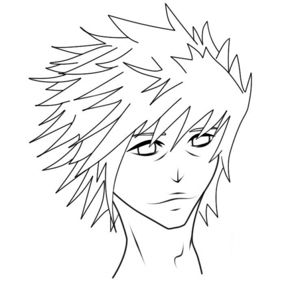 L Lawliet from Death Note coloring page image