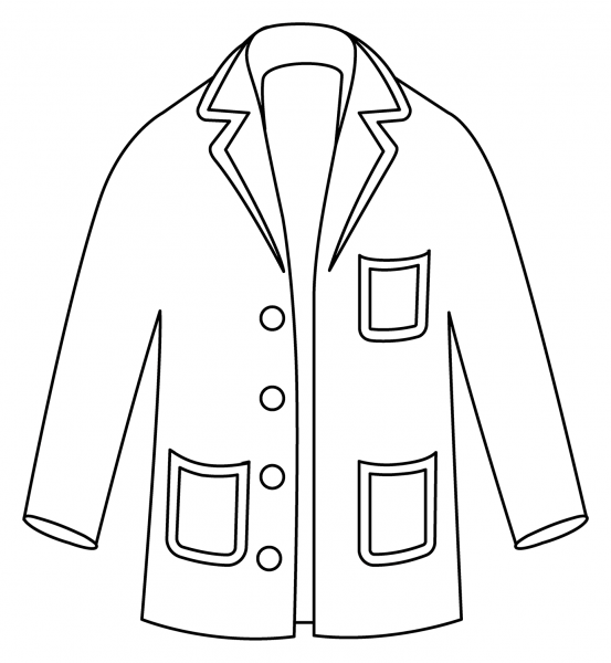 Lab Coat Emoji coloring page - ColouringPages