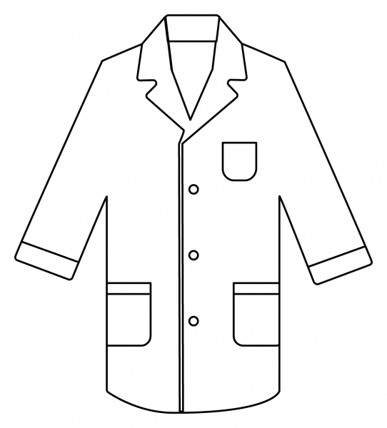 Lab Coat Emoji coloring page image