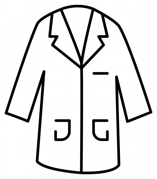 Lab Coat Emoji coloring page image