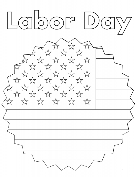 Labor Day  coloring page image