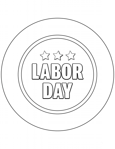 Labor Day Poster  coloring page image