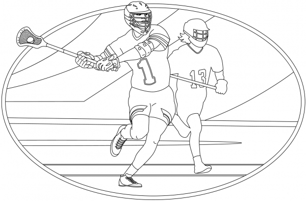 Lacrosse coloring page image
