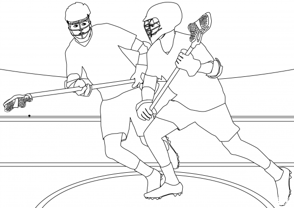 Lacrosse coloring page image