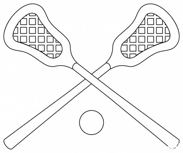 Lacrosse Stick coloring page image