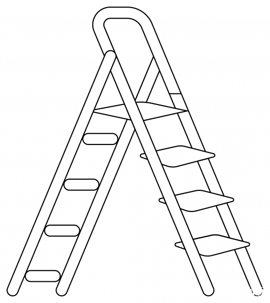 Ladder coloring page image