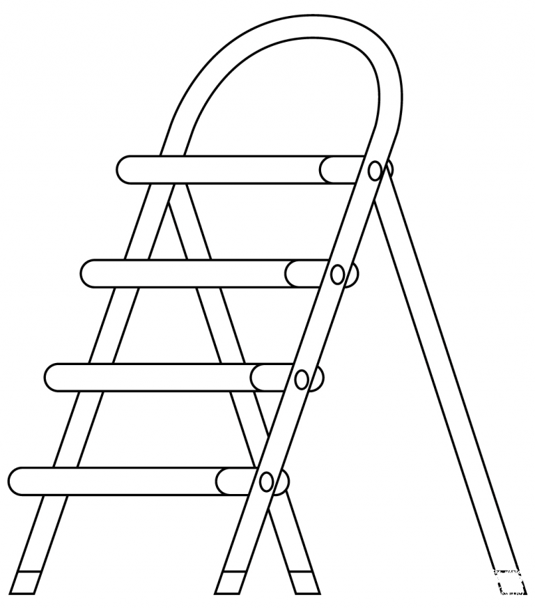 Ladder coloring page - ColouringPages