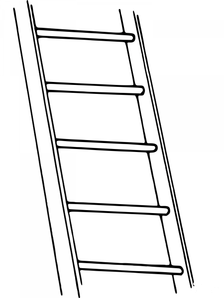 Ladder coloring page image