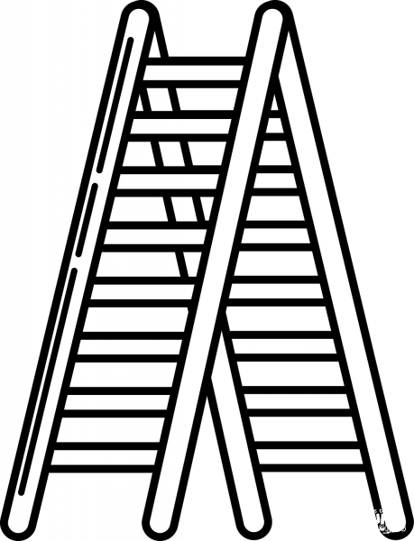 Ladder coloring page image