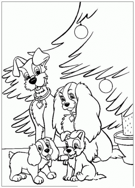 Lady And The Tramp  coloring page image