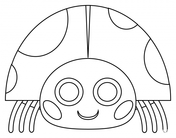Lady Beetle coloring page image