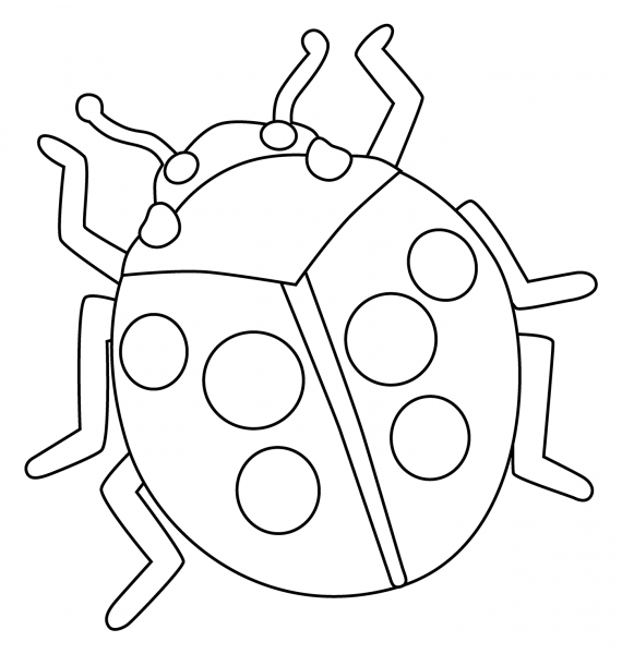 Lady Beetle Emoji coloring page image