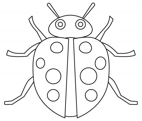Lady Beetle Emoji coloring page image
