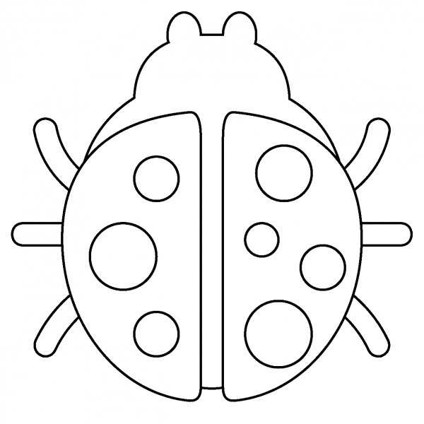Lady Beetle Emoji coloring page image
