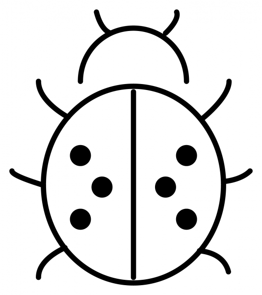 Lady Beetle Emoji coloring page image