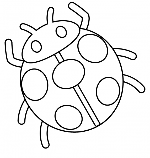 Lady Beetle Emoji coloring page image