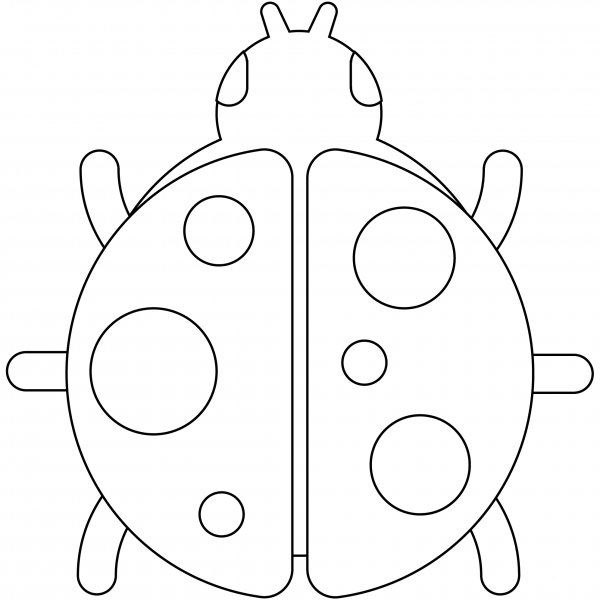 Lady Beetle Emoji coloring page image