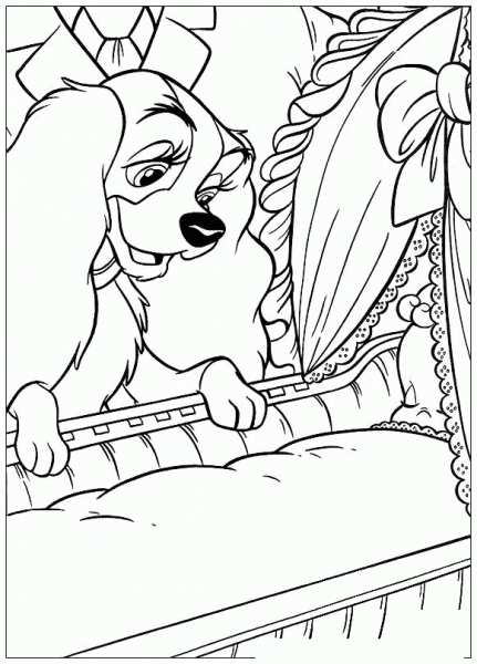 Lady coloring page image