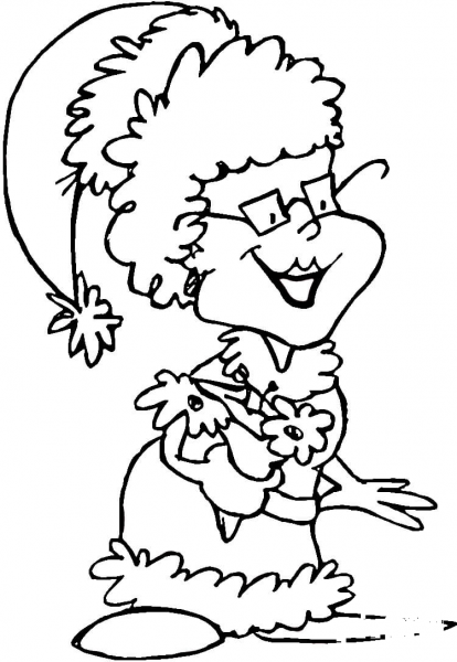 Lady Of Santa  coloring page image