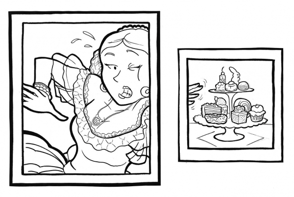 Lady Vs Still Life coloring page image