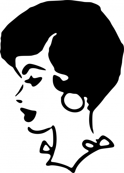 Ladys Head in Profile coloring page image