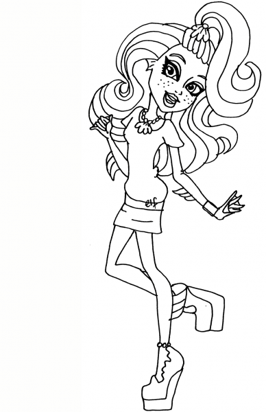Lagoona Scaris coloring page image