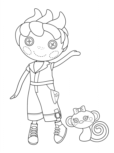 Lalaloopsy Ace Fender Bender coloring page image