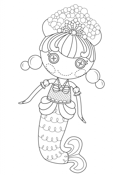 Lalaloopsy Bubbly Mermaid coloring page image