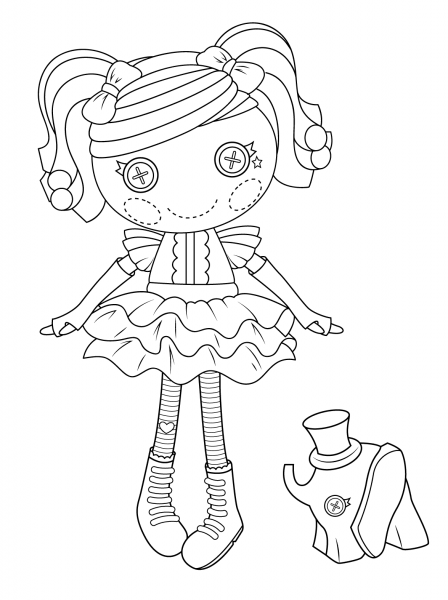 Lalaloopsy Peanut Big Top coloring page image