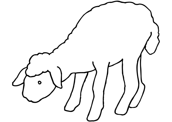 Lamb coloring page image