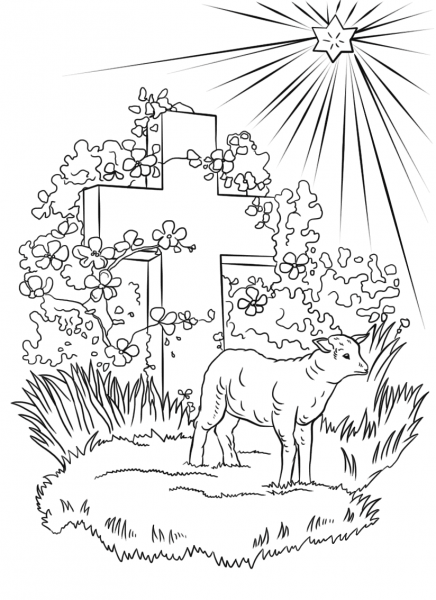 Lamb of God  coloring page image