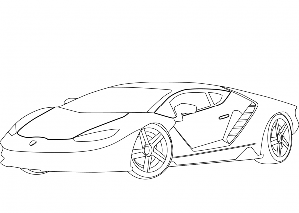 Lamborghini Centenario coloring page - ColouringPages