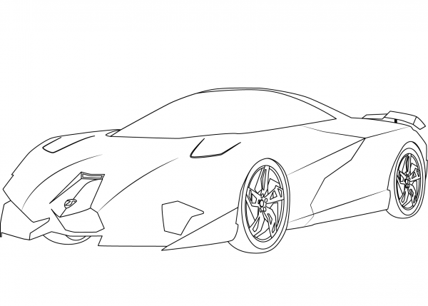 Lamborghini Egoista coloring page image