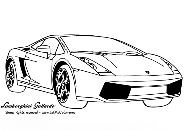 Lamborghini Gallardo coloring page image