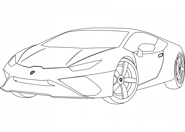 Lamborghini Huracan coloring page image