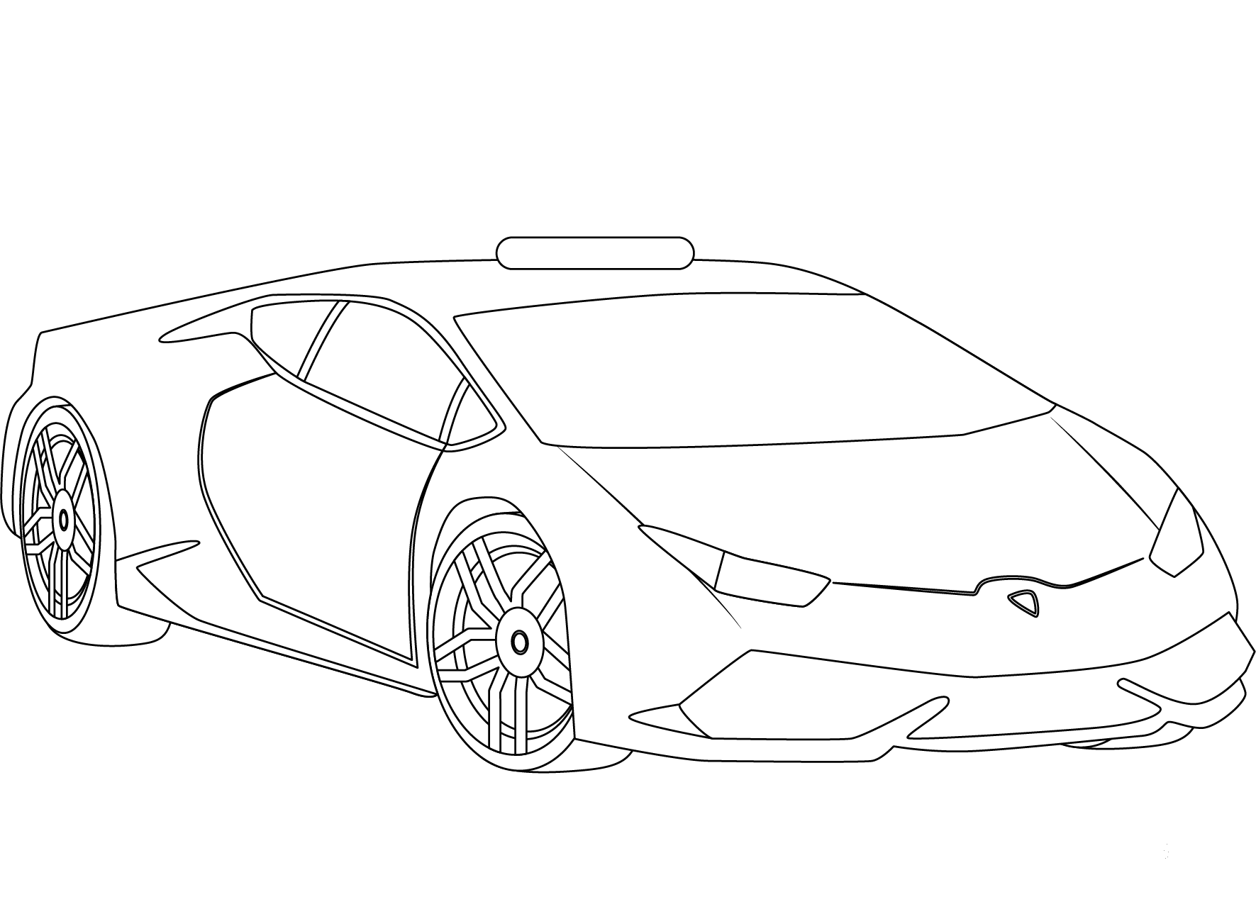 Lamborghini Police Car coloring page - ColouringPages