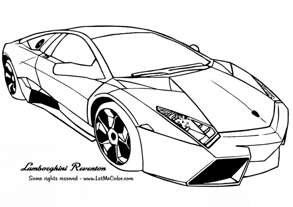 Lamborghini Reventon coloring page image