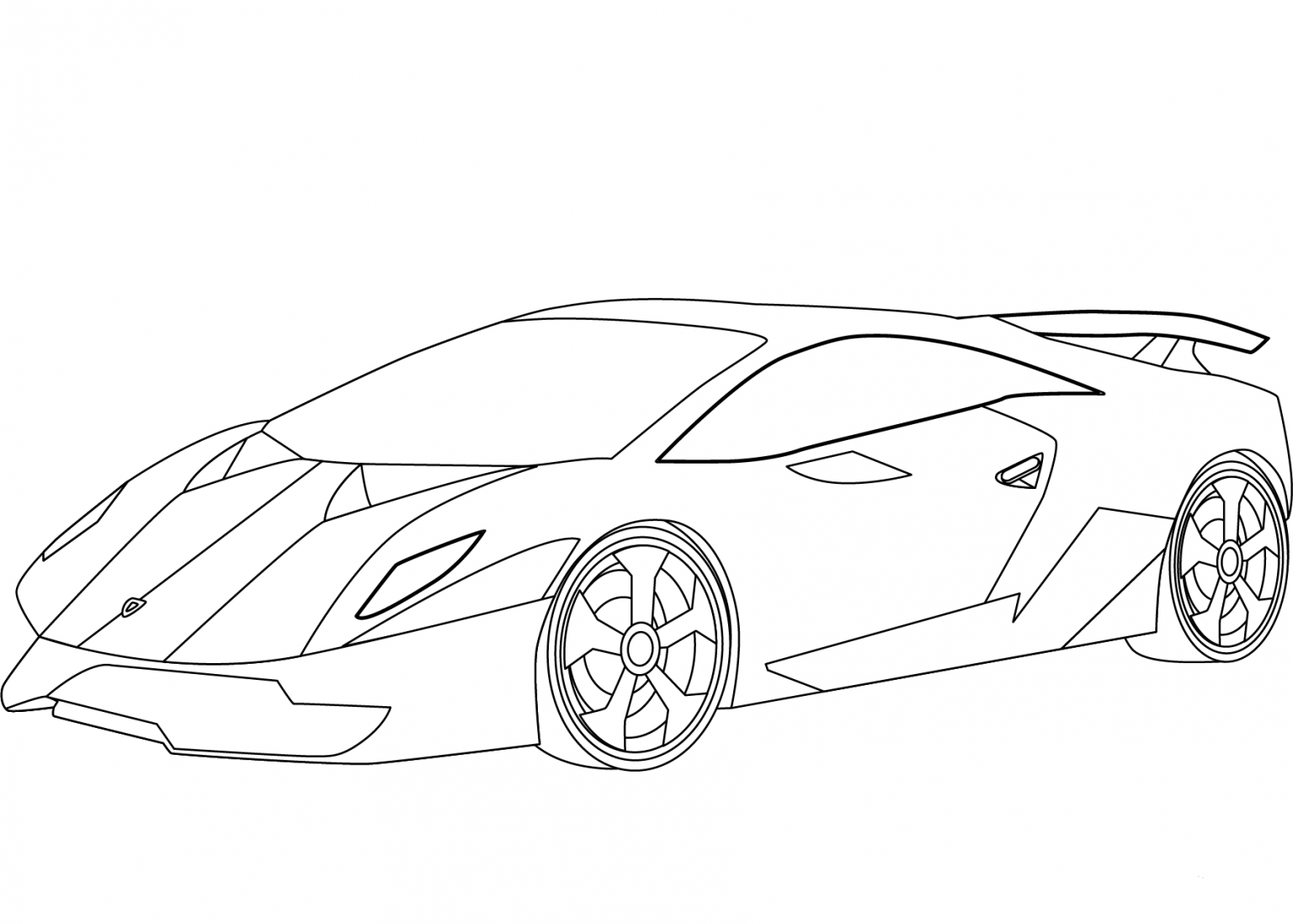 Lamborghini Sesto Elemento coloring page - ColouringPages