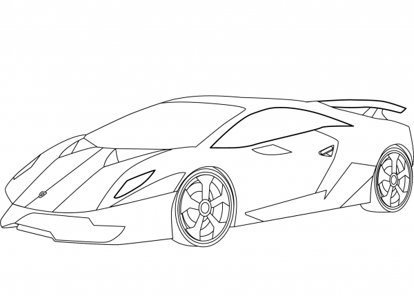 Lamborghini Sesto Elemento coloring page image