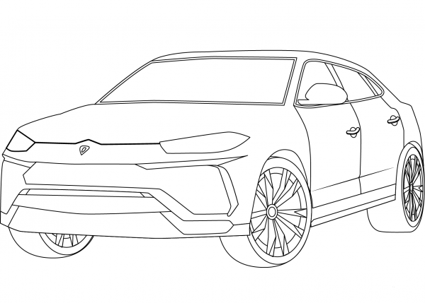 Lamborghini Urus coloring page image