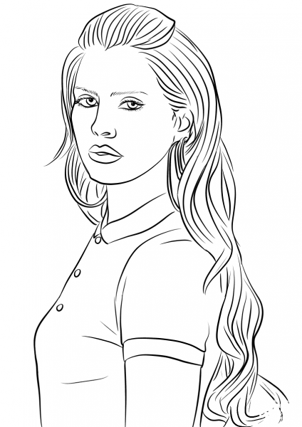 Lana Del Rey coloring page image
