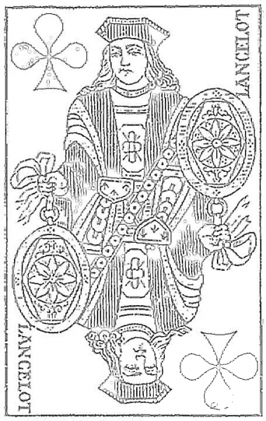 Lancelot Tarot Card  coloring page image