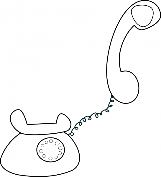 Landline Phone coloring page image