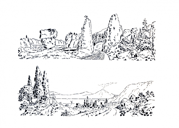 Landscape 2 coloring page image